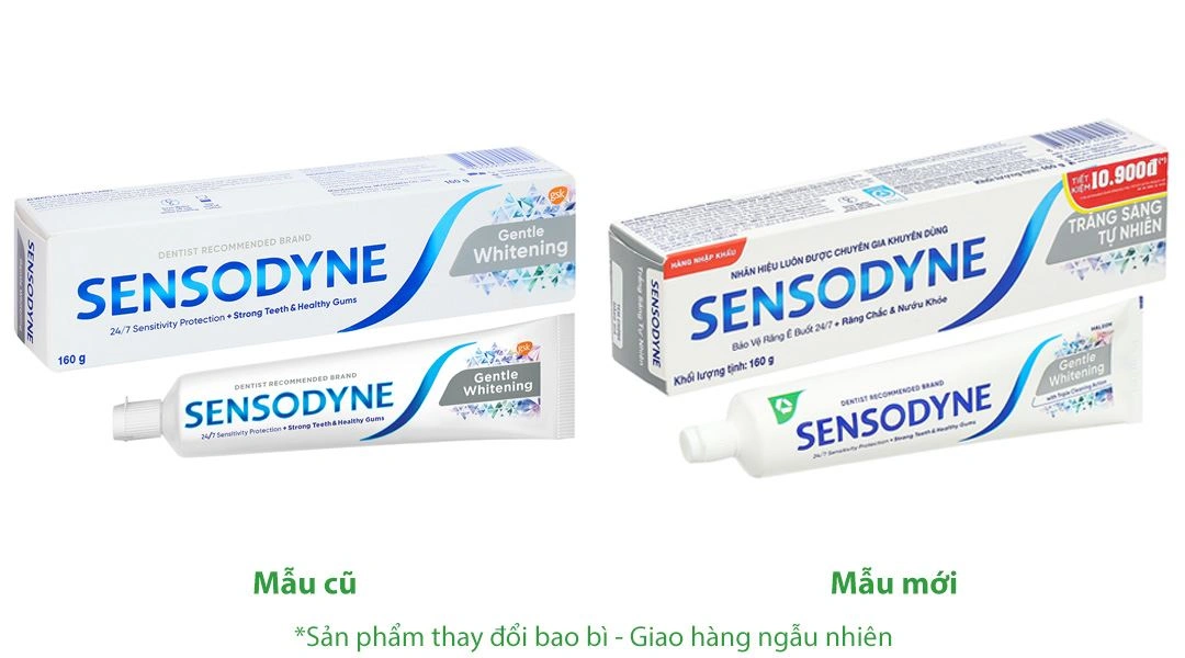 Kem đánh răng Sensodyne Gentle Whitening giúp làm trắng răng tuýp 160g - 