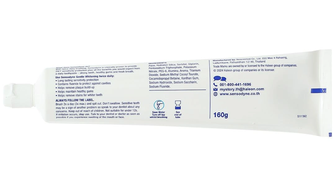 Kem đánh răng Sensodyne Gentle Whitening giúp làm trắng răng tuýp 160g - 3