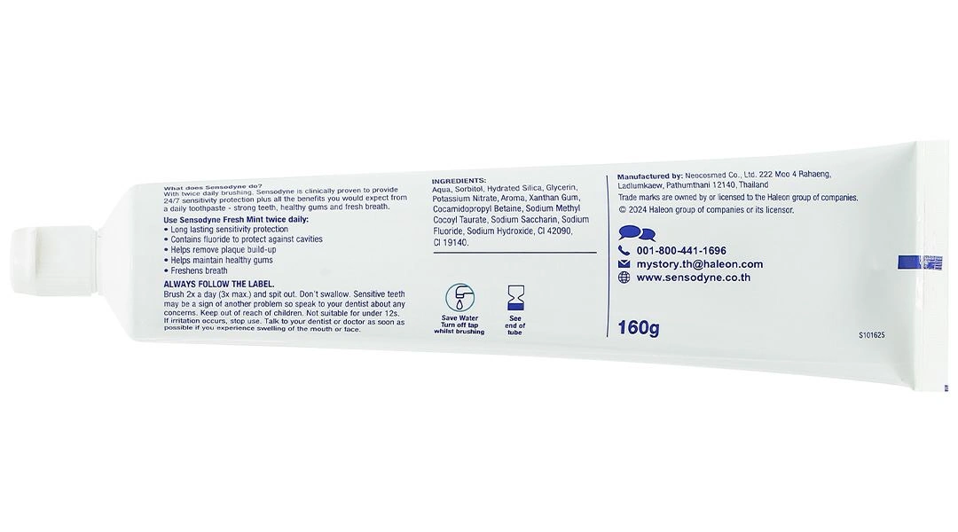 Kem đánh răng Sensodyne Fresh Mint giảm ê buốt tuýp 160g - 3