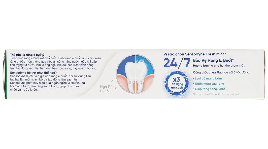 Kem đánh răng Sensodyne Fresh Mint giảm ê buốt tuýp 160g - 23