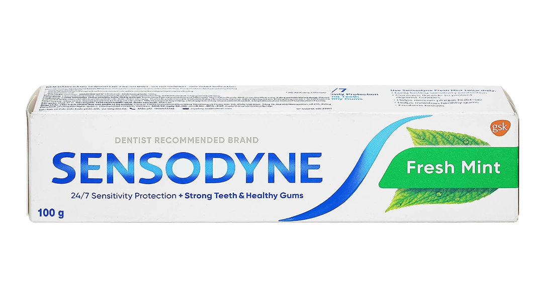 Kem đánh răng Sensodyne Fresh Mint giảm ê buốt tuýp 100g - 15