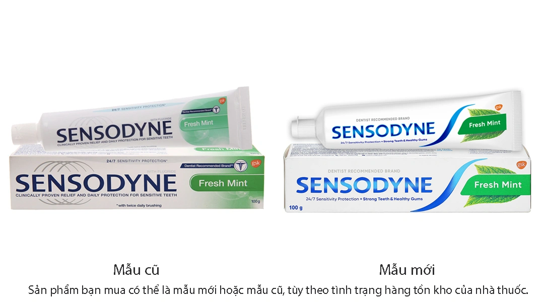 Kem đánh răng Sensodyne Fresh Mint giảm ê buốt tuýp 100g - 13