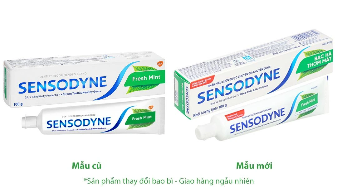 Kem đánh răng Sensodyne Fresh Mint giảm ê buốt tuýp 100g - 