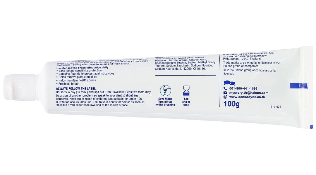 Kem đánh răng Sensodyne Fresh Mint giảm ê buốt tuýp 100g - 10
