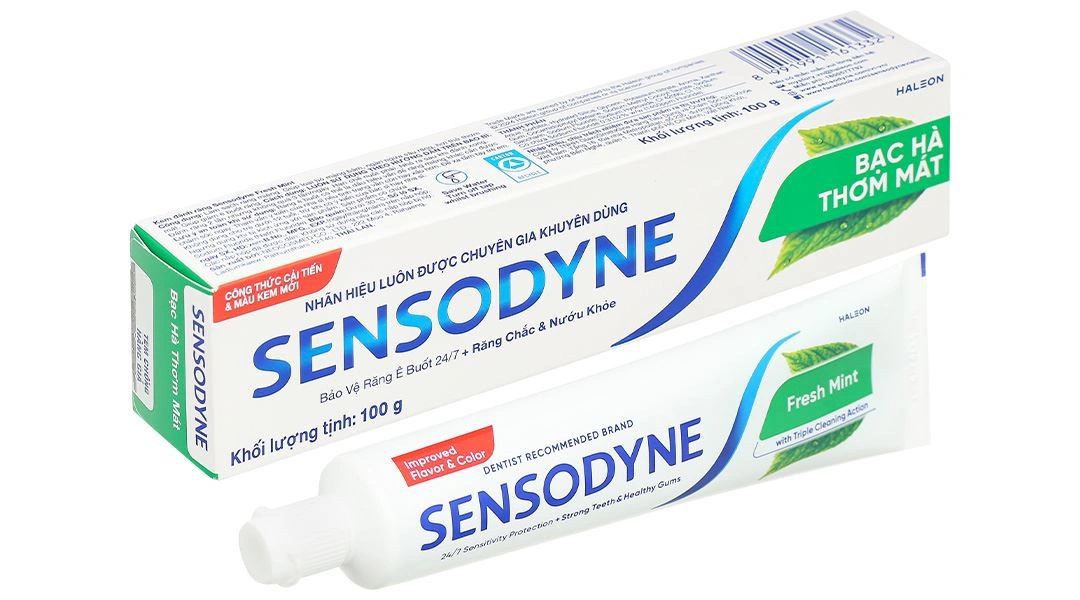 Kem đánh răng Sensodyne Fresh Mint giảm ê buốt tuýp 100g - 1