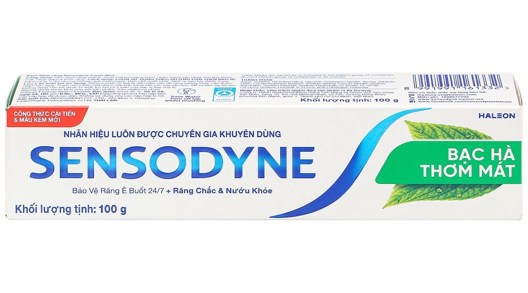 Kem đánh răng Sensodyne Fresh Mint giảm ê buốt tuýp 100g - 2