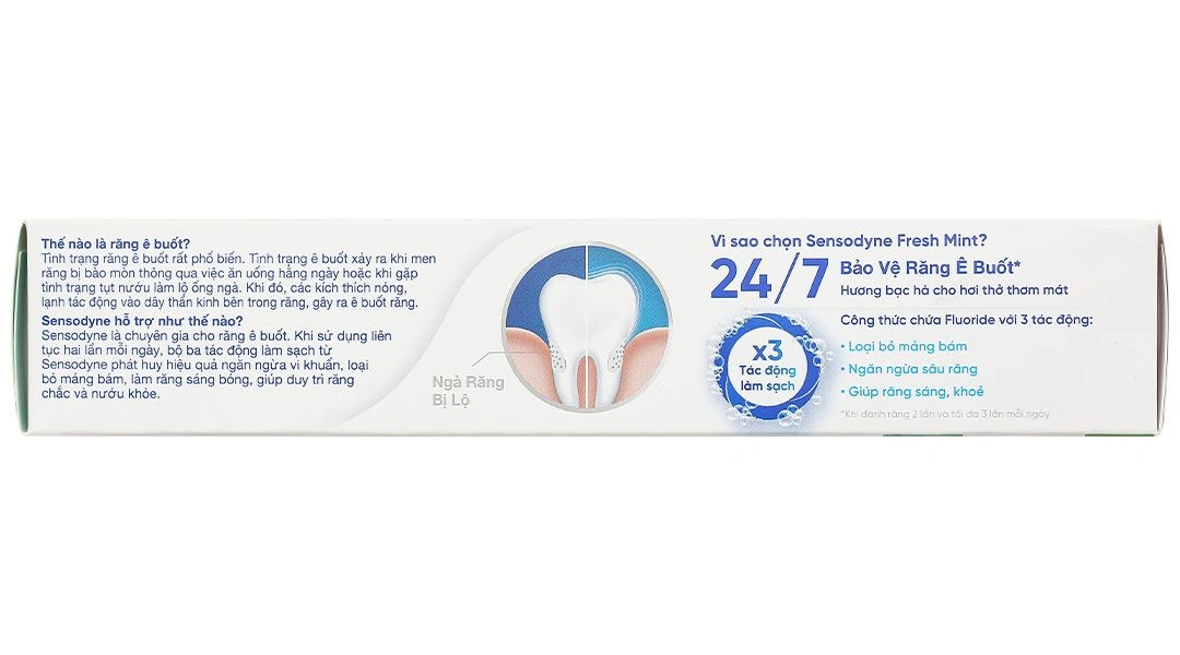 Kem đánh răng Sensodyne Fresh Mint giảm ê buốt tuýp 100g - 5