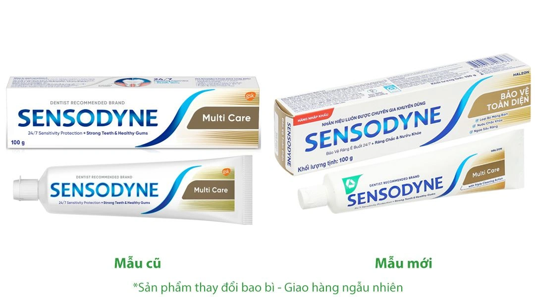 Kem đánh răng Sensodyne Multi Care bảo vệ răng, giảm ê buốt tuýp 100g - 