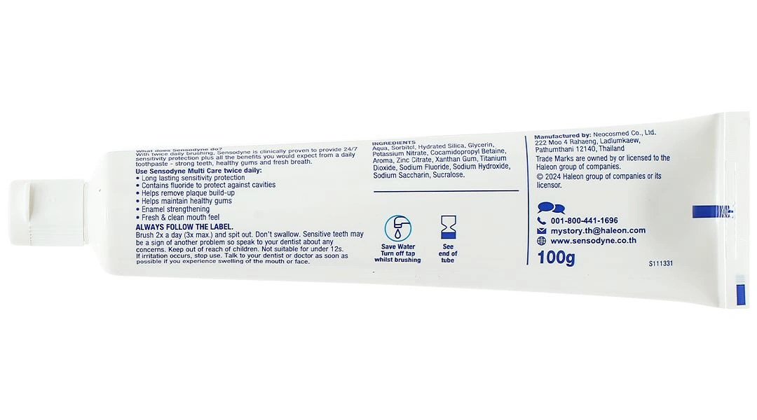 Kem đánh răng Sensodyne Multi Care bảo vệ răng, giảm ê buốt tuýp 100g - 3