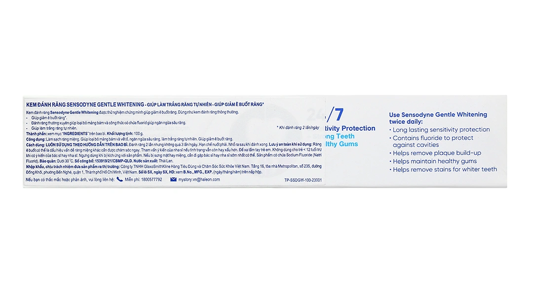 Kem đánh răng Sensodyne Gentle Whitening giúp làm trắng răng tuýp 100g - 10
