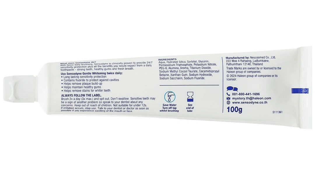Kem đánh răng Sensodyne Gentle Whitening giúp làm trắng răng tuýp 100g - 3