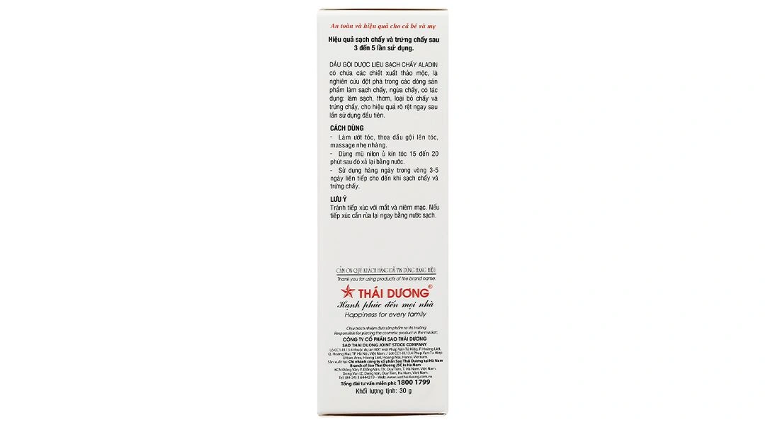 Dầu gội dược liệu Aladin điều trị chấy, loại bỏ trứng chấy - 4