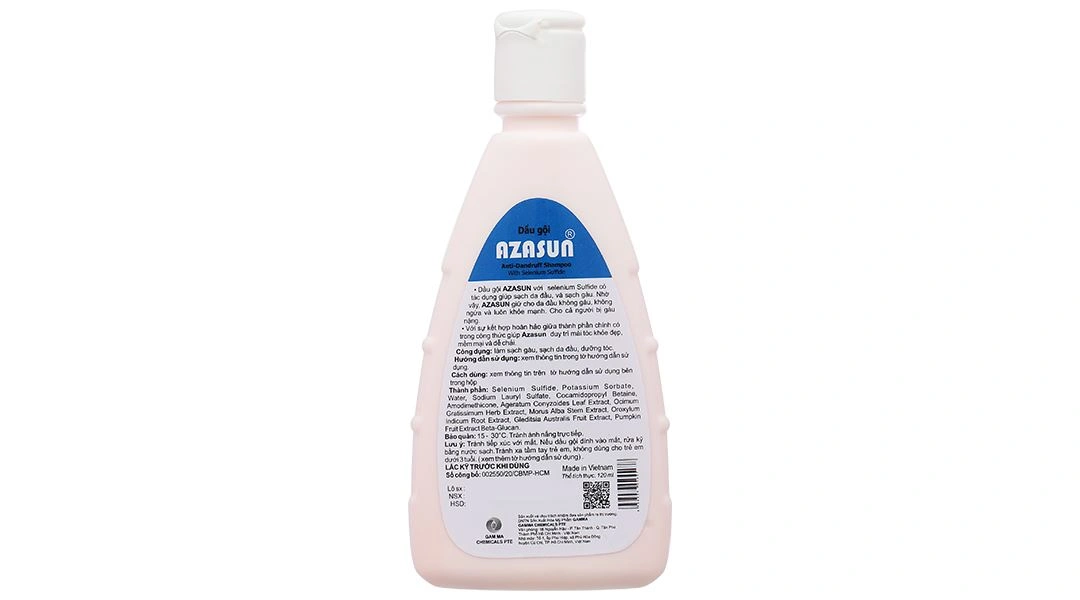 Dầu gội Azasun giảm ngứa da đầu, sạch gàu chai 120ml - 11