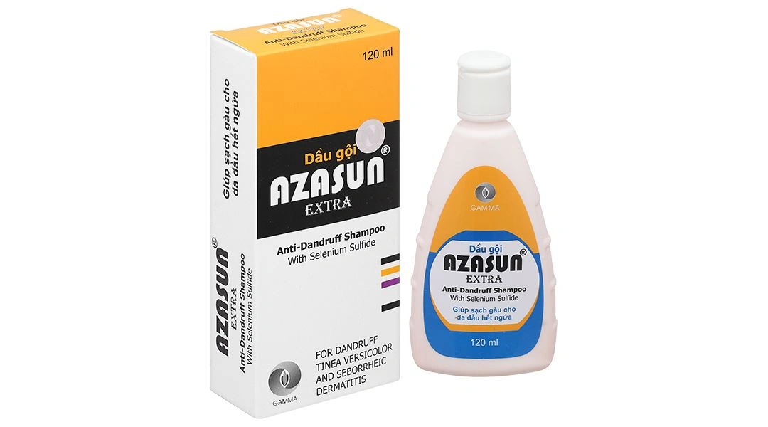 Dầu gội Azasun Extra giảm ngứa da đầu, sạch gàu chai 120ml - 