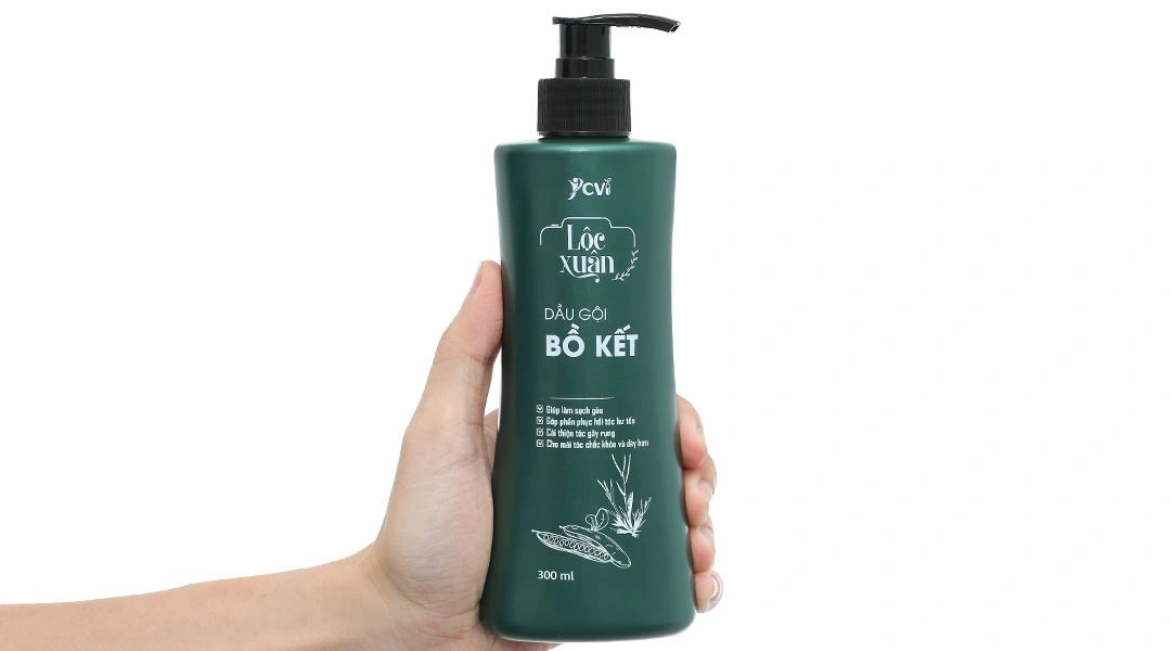 Dầu gội bồ kết Lộc Xuân làm sạch gàu, phục hồi hư tổn chai 300ml - 8
