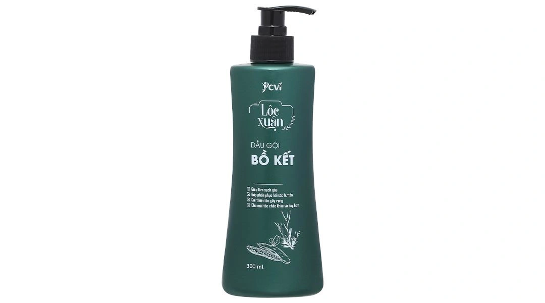 Dầu gội bồ kết Lộc Xuân làm sạch gàu, phục hồi hư tổn chai 300ml - 6