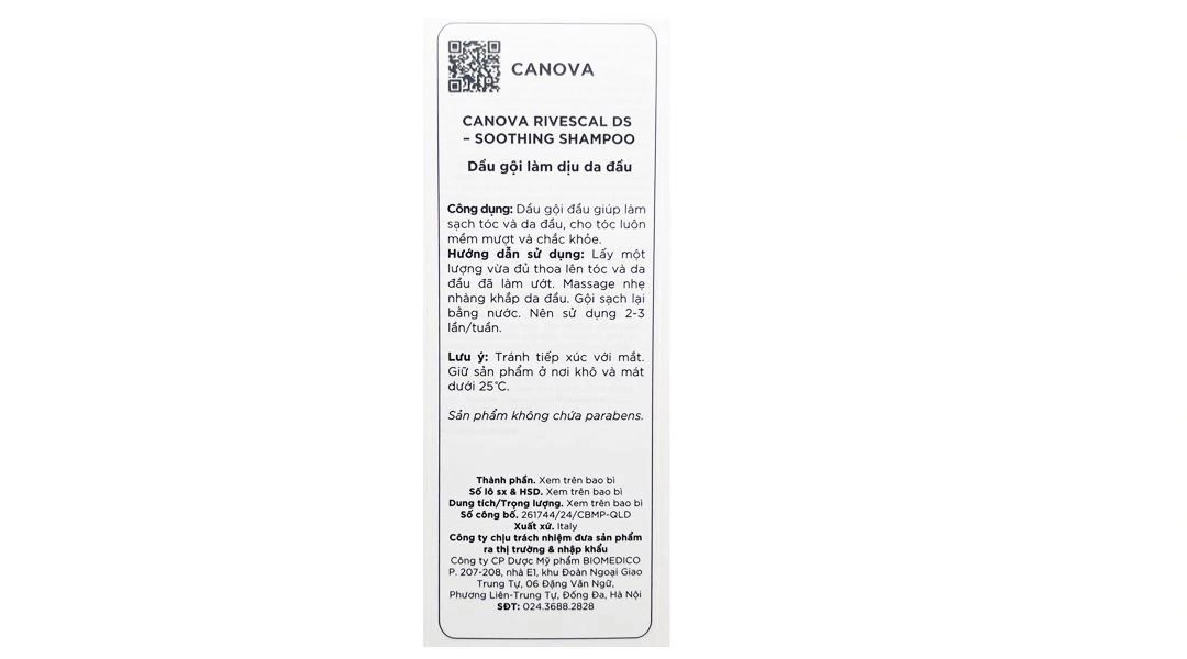 Dầu gội Canova Rivescal DS làm dịu da, ngừa kích ứng chai 200ml - 4