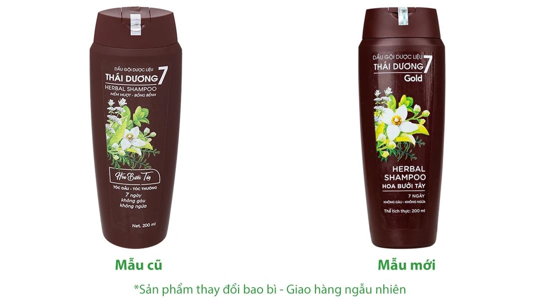 Dầu gội dược liệu Thái Dương 7 Gold sạch gàu, mềm mượt - 