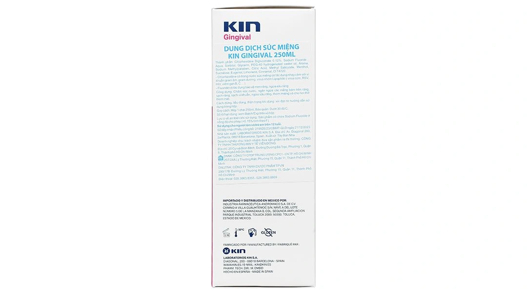 Nước súc miệng Kin Gingival ngừa viêm nướu, sâu răng chai 250ml - 11