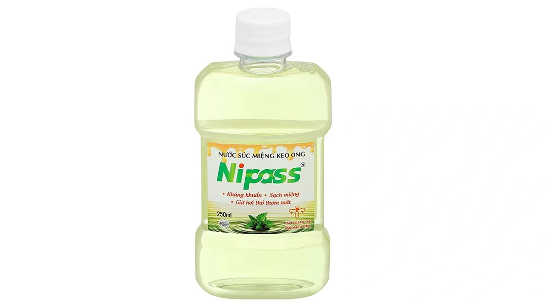 Nước súc miệng Keo Ong Nipass làm sạch khoang miệng, khử mùi hôi miệng chai 250ml - 