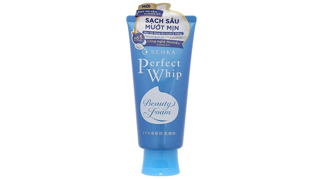 Sữa rửa mặt Senka Perfect Whip tạo bọt sạch thoáng, sáng rạng rỡ tuýp 120g - 