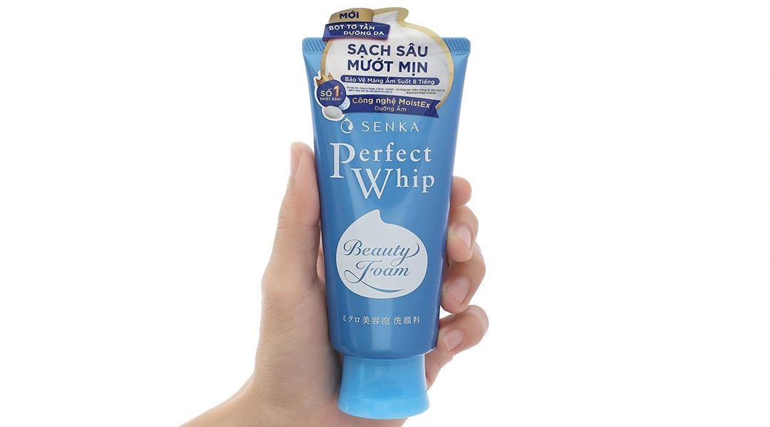 Sữa rửa mặt Senka Perfect Whip tạo bọt sạch thoáng, sáng rạng rỡ tuýp 120g - 4