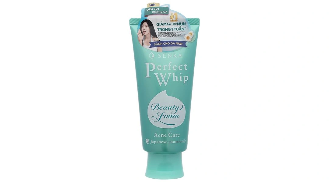 Sữa rửa mặt Senka Perfect Whip Acne Care ngừa mụn tuýp 100g - 