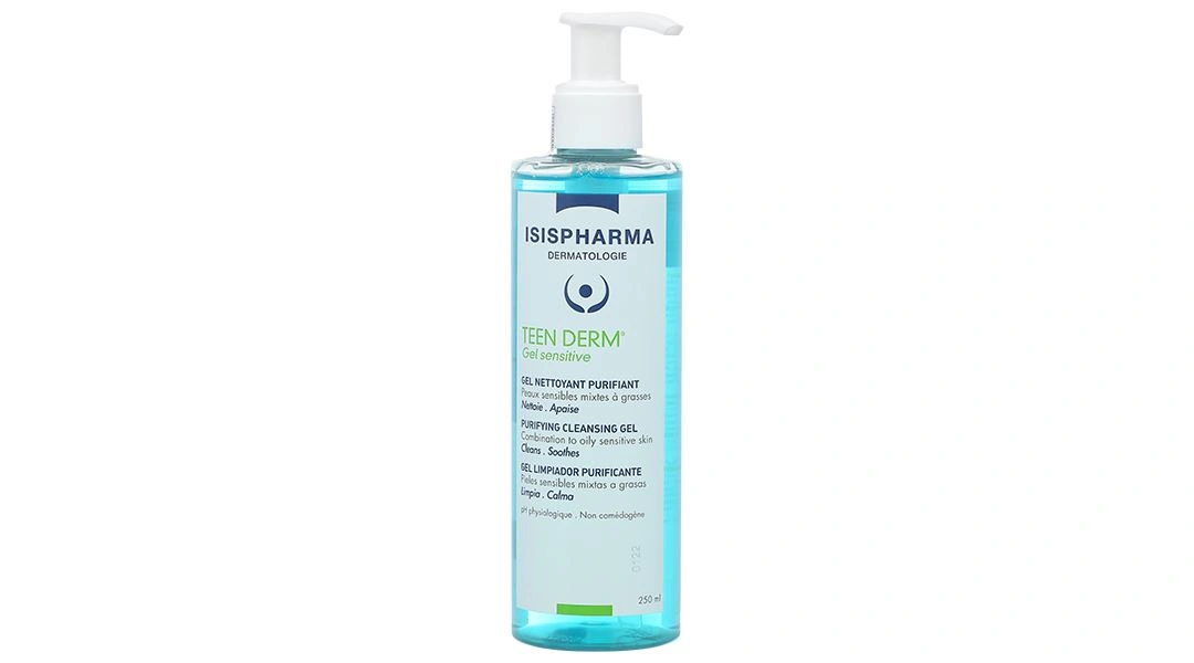 Gel rửa mặt Isis Pharma Teenderm Gel Sensitive giảm nhờn, ngừa mụn chai 250ml - 1