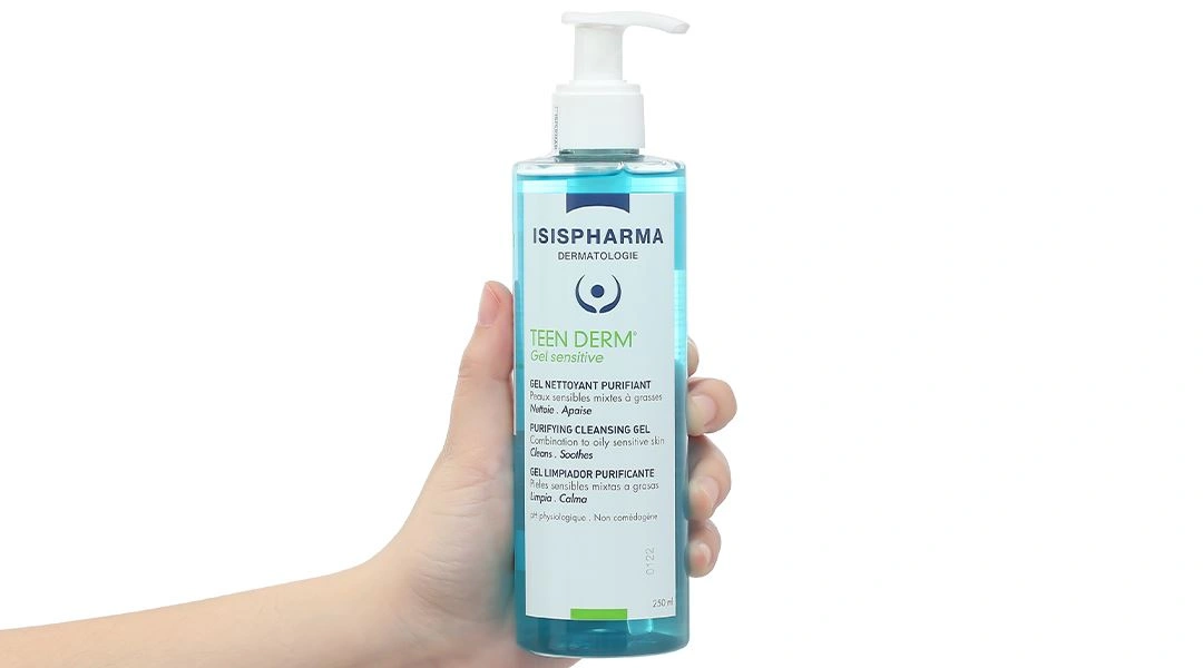 Gel rửa mặt Isis Pharma Teenderm Gel Sensitive giảm nhờn, ngừa mụn chai 250ml - 7