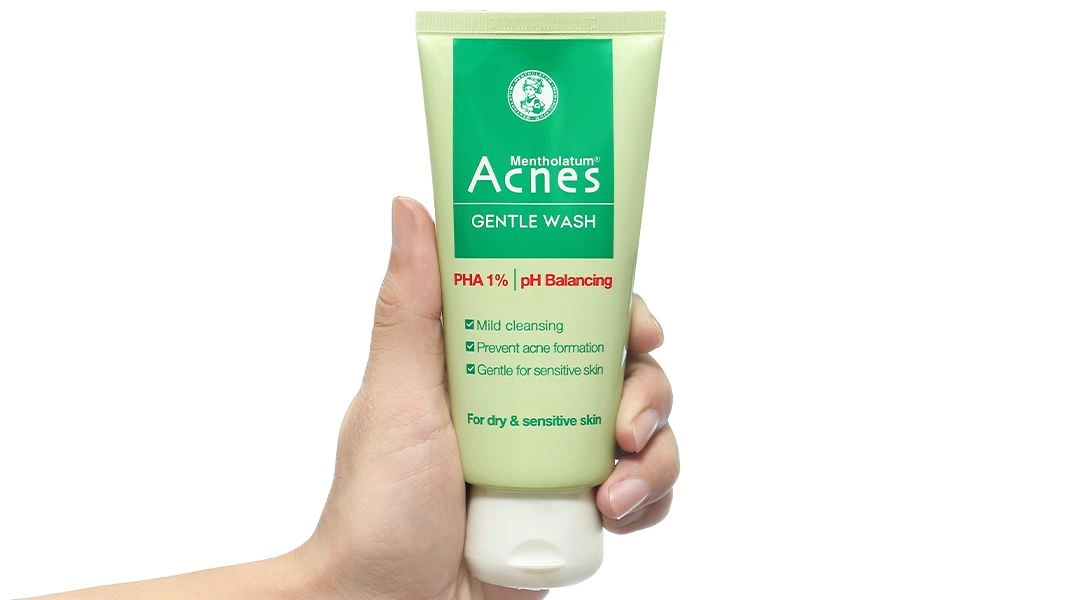 Gel rửa mặt Acnes Gentle Wash ngừa mụn cho da khô và da nhạy cảm tuýp 100g - 5