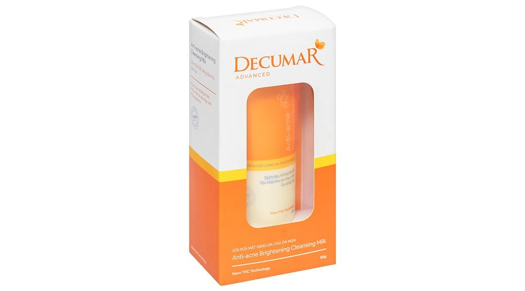 Sữa rửa mặt Decumar Anti-acne Brightening sáng da, mờ thâm tuýp 50g - 