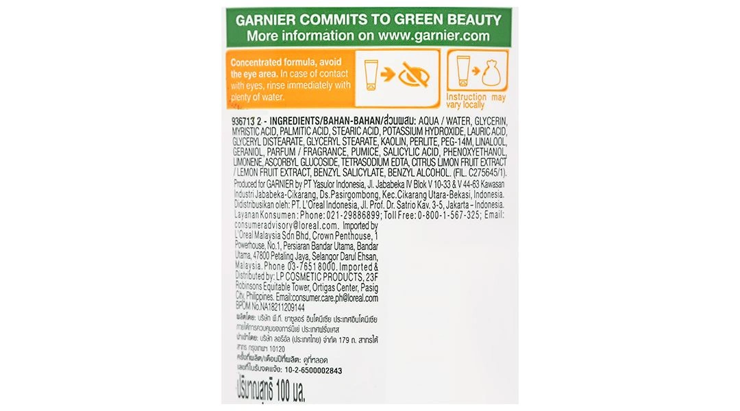 Sữa rửa mặt Garnier Skin Naturals Bright Complete Anti-Acne ngừa mụn tuýp 100ml - 4