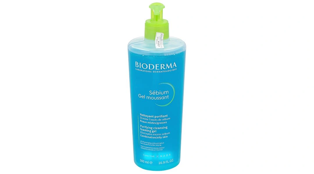 Gel rửa mặt Bioderma Sébium Gel Moussant dành cho da dầu và hỗn hợp chai 500ml - 