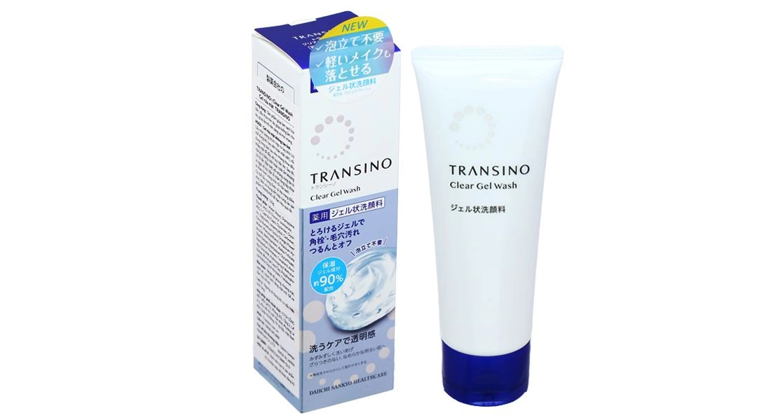 Gel rửa mặt Transino Clear Gel Wash giúp dưỡng ẩm, làm sạch và loại bỏ dầu thừa tuýp 110g - 