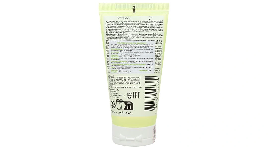 Gel rửa mặt SVR Sebiaclear Gel Moussant làm sạch da, giảm dầu nhờn tuýp 55ml - 1