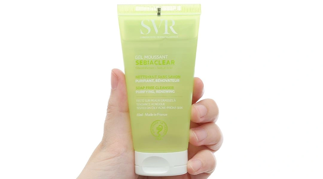 Gel rửa mặt SVR Sebiaclear Gel Moussant làm sạch da, giảm dầu nhờn tuýp 55ml - 4