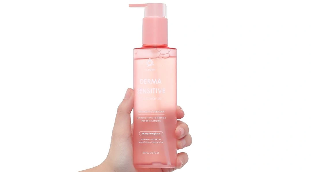 Gel rửa mặt Actidem Derma Sensitive làm sạch nhẹ nhàng cho da khô, nhạy cảm, da mụn chai 200ml - 12