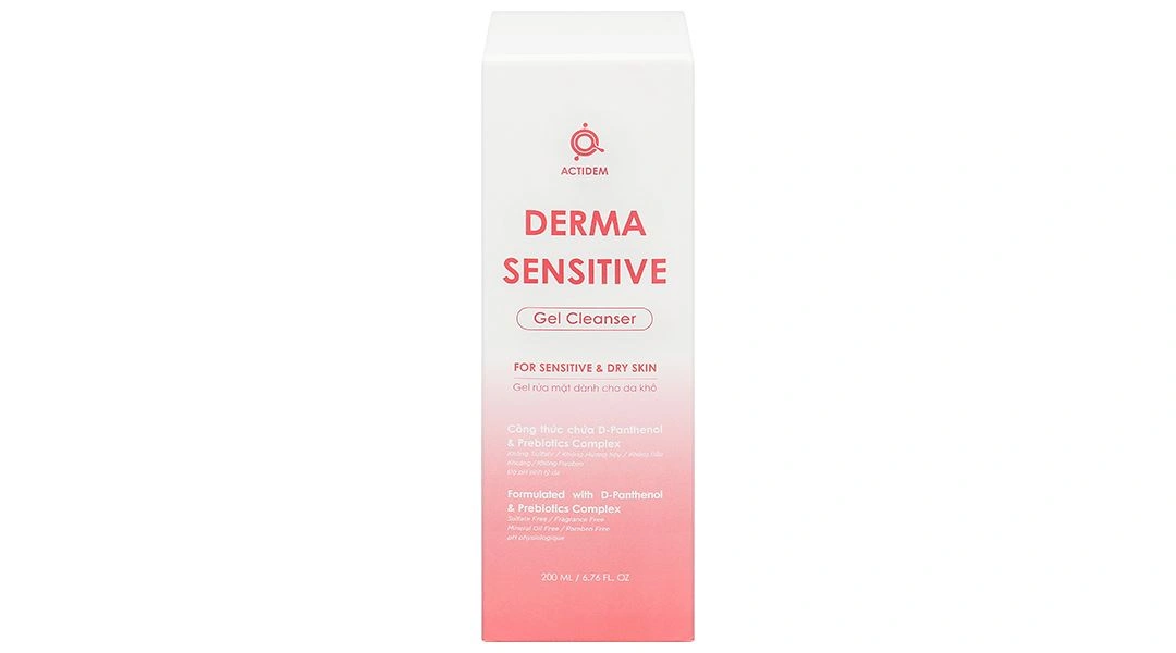 Gel rửa mặt Actidem Derma Sensitive làm sạch nhẹ nhàng cho da khô, nhạy cảm, da mụn chai 200ml - 2