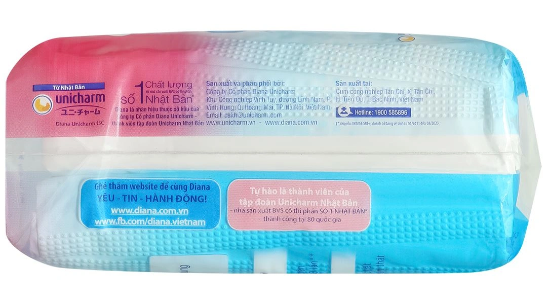 Băng vệ sinh Diana Cool Fresh viền êm chống tràn, có cánh gói 8 miếng - 5