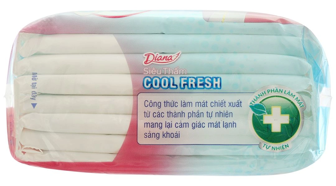Băng vệ sinh Diana Cool Fresh viền êm chống tràn, có cánh gói 8 miếng - 6