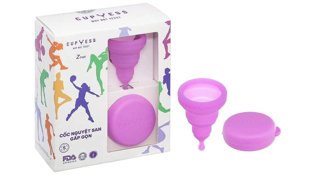 Cốc nguyệt san Cup Yess Gấp Gọn Z Cup Size S hộp 1 cái - 