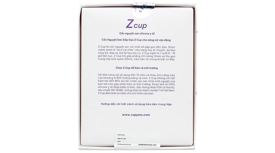 Cốc nguyệt san Cup Yess Gấp Gọn Z Cup Size S hộp 1 cái - 3