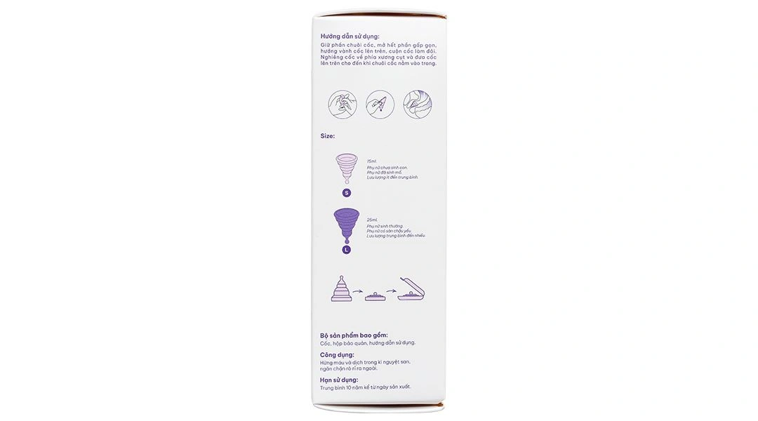 Cốc nguyệt san Cup Yess Gấp Gọn Z Cup Size S hộp 1 cái - 4