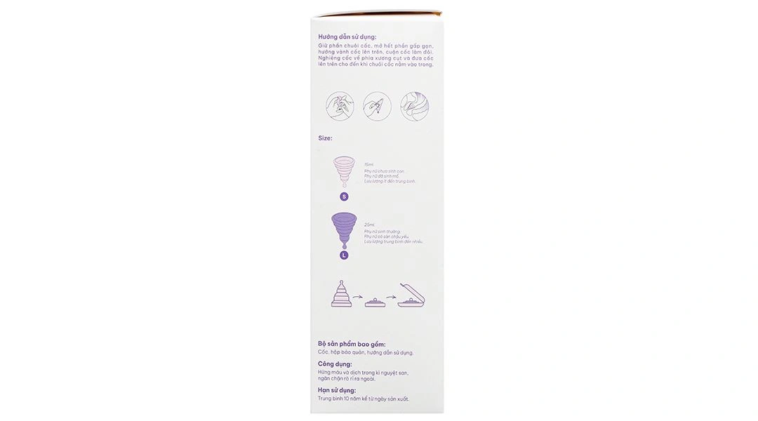 Cốc nguyệt san Cup Yess Gấp Gọn Z Cup Size S hộp 1 cái - 28