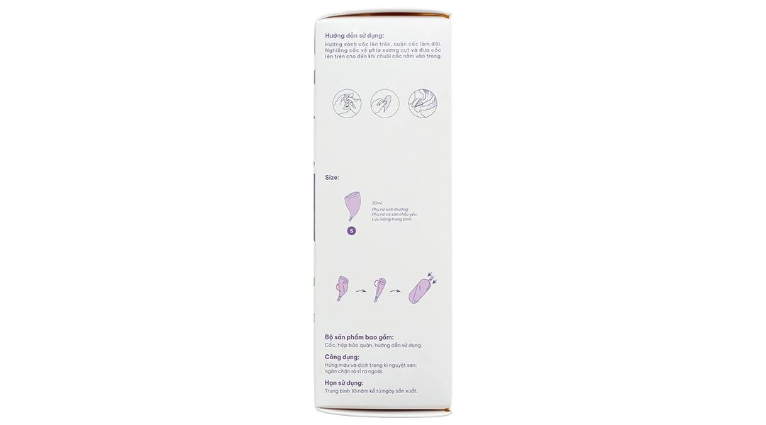 Cốc nguyệt san Cup Yess tiêu chuẩn S Cup hộp 1 cái - 4