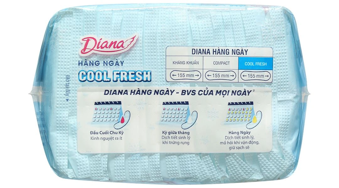 Băng vệ sinh hàng ngày Diana Cool Fresh siêu mát gói 20 miếng - 8