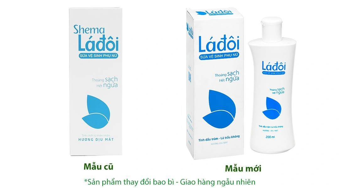 Dung dịch vệ sinh phụ nữ Shema Lá đôi hương dịu mát chai 200ml - 
