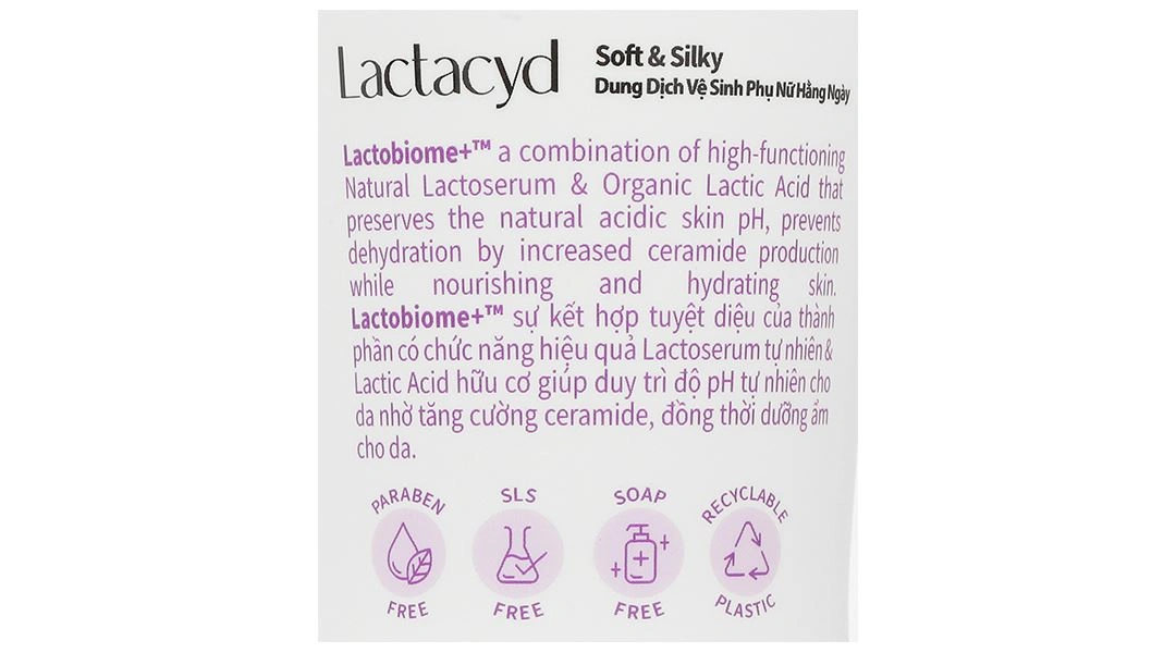Dung dịch vệ sinh phụ nữ Lactacyd Soft & Silky giữ ẩm chai 250ml - 6