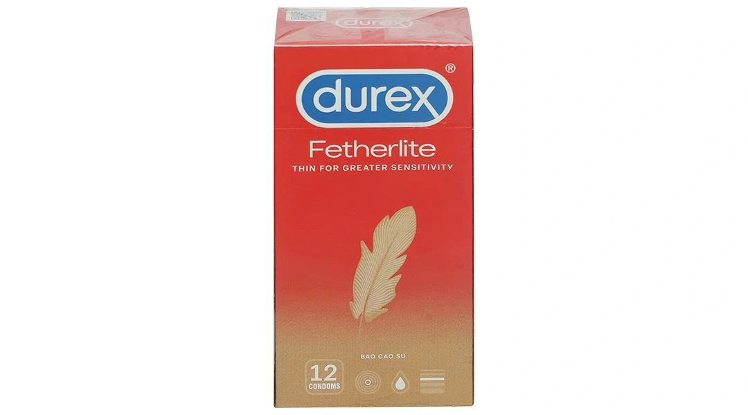 Bao cao su Durex Fetherlite siêu mỏng, tăng khoái cảm 52.5mm hộp 3 cái - 10