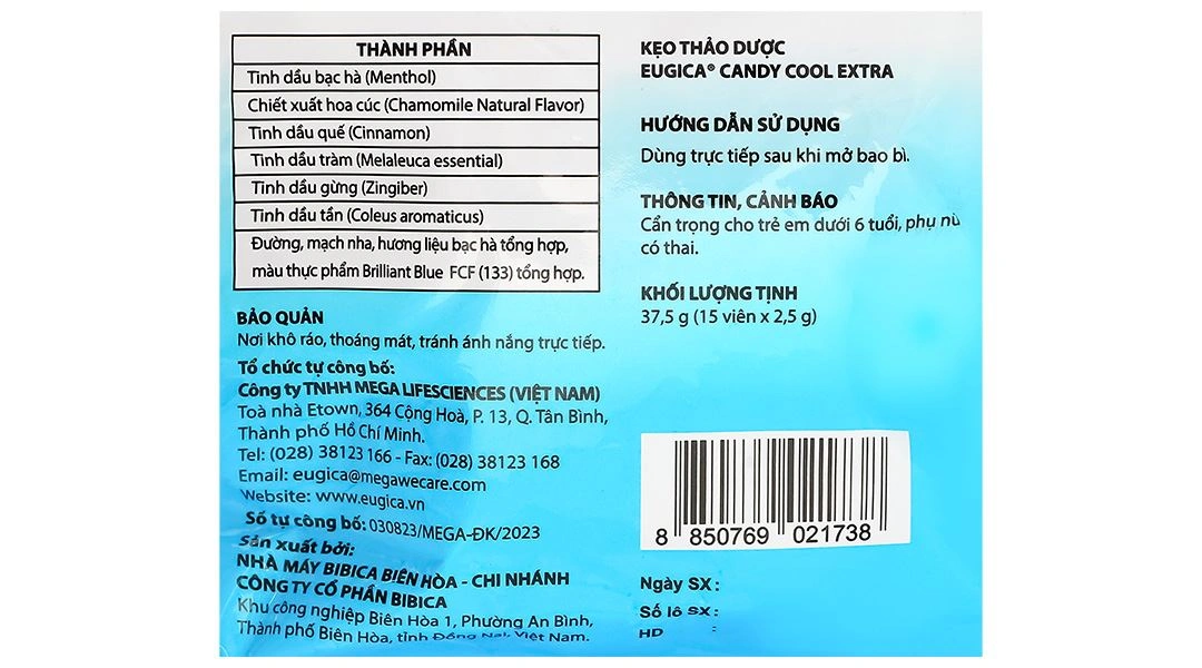 Eugica Candy Cool Extra gói 15 viên - 7
